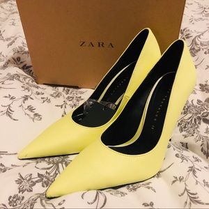 ZARA yellow stiletto heel